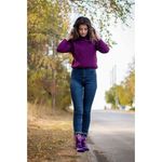 Fashion, accesorii si bijuterii - Femei - Lenjerie si pijamale femei - Sosete si ciorapi femei - Sosete bumbac Arty Socks Peisaj Montan Violet, 35-38 EU - Infinity.ro