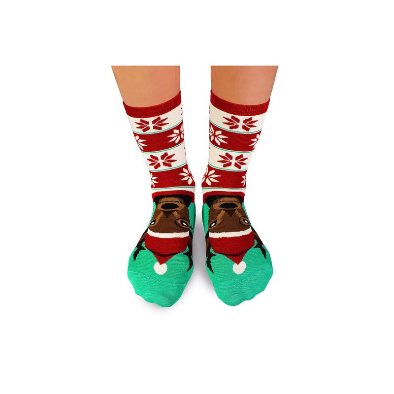 Fashion, accesorii si bijuterii - Femei - Lenjerie si pijamale femei - Sosete si ciorapi femei - Sosete bambus de craciun Comfort Feet Socks CHRISTMAS DEER, 27-30 EU - Infinity.ro