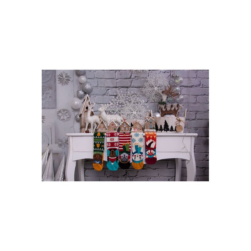 Fashion, accesorii si bijuterii - Femei - Lenjerie si pijamale femei - Sosete si ciorapi femei - Sosete bambus de craciun BOX 3 Comfort Feet Socks CHRISTMAS Mouse Rabbit Fox, 43-46 EU - Infinity.ro