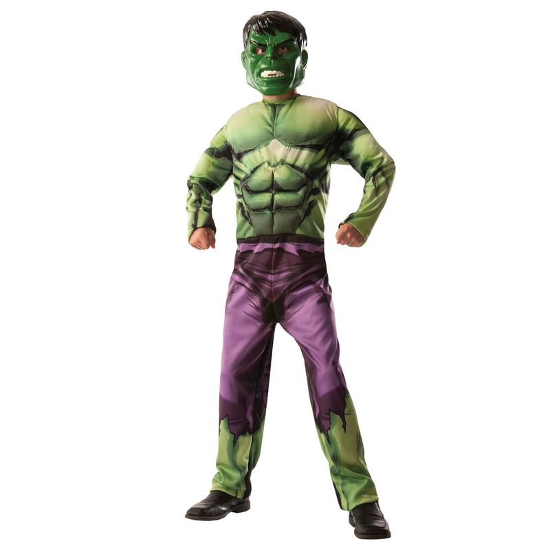 Jucarii, Copii si Bebe - Jucarii si jocuri - Jucarii de rol - Masti si costume copii - Costum reversibil Hulk si Captain America cu muschi pentru baieti 140-150 cm 8-10 ani - Infinity.ro