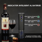 Casa si Gradina - Bucatarie si vesela - Accesorii bar - Tirbusoane si dopuri - Tirbuson Electric pentru Vin, Accesoriu Taiat Folie, Afisaj Temperatura si Umiditate, Autonomie 70 de Sticle, USB Type-C - Infinity.ro