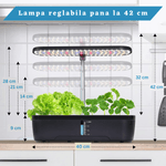 Casa si Gradina - Gradinarit si plante - Plante si ghivece - Ghivece si suporturi - Sistem de cultivare hidroponica, 12 plante, temporizator automat, lumini LED, inaltime reglabila, rezervor apa 4 L - Infinity.ro