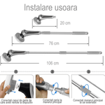 Electronice si Electrocasnice - Ingrijirea locuintei - Mopuri electrice - Perie de curatare electrica, maner extensibil, 10 capete de schimb, pentru bucatarie, baie, ferestre, masina - Infinity.ro