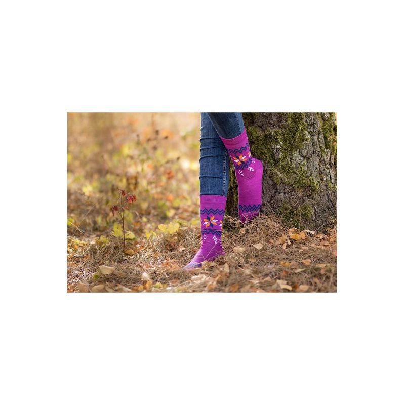 Fashion, accesorii si bijuterii - Femei - Lenjerie si pijamale femei - Sosete si ciorapi femei - Sosete antibacteriene din lana merino Snow Fucsia, 43-46 EU - Infinity.ro