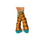 Fashion, accesorii si bijuterii - Femei - Lenjerie si pijamale femei - Sosete si ciorapi femei - Sosete bambus COMFORT FEET Argyle Yellow Brown, 35-38 EU - Infinity.ro
