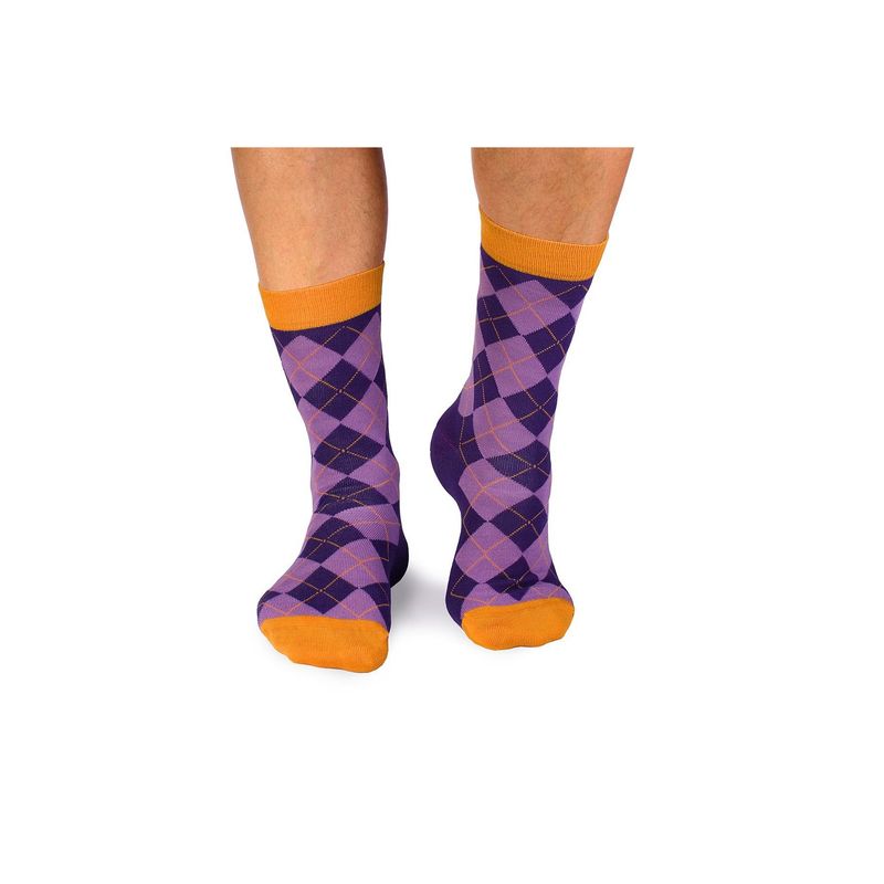 Fashion, accesorii si bijuterii - Femei - Lenjerie si pijamale femei - Sosete si ciorapi femei - Sosete bambus COMFORT FEET Argyle Purple Light, 35-38 EU - Infinity.ro