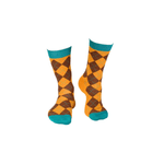 Fashion, accesorii si bijuterii - Femei - Lenjerie si pijamale femei - Sosete si ciorapi femei - Sosete bambus COMFORT FEET Argyle Yellow Brown, 35-38 EU - Infinity.ro