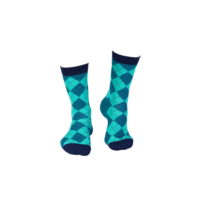Fashion, accesorii si bijuterii - Femei - Lenjerie si pijamale femei - Sosete si ciorapi femei - Sosete bambus COMFORT FEET Argyle Petrol Turquise, 43-46 EU - Infinity.ro