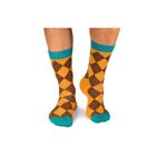 Fashion, accesorii si bijuterii - Femei - Lenjerie si pijamale femei - Sosete si ciorapi femei - Sosete bambus COMFORT FEET Argyle Yellow Brown, 35-38 EU - Infinity.ro