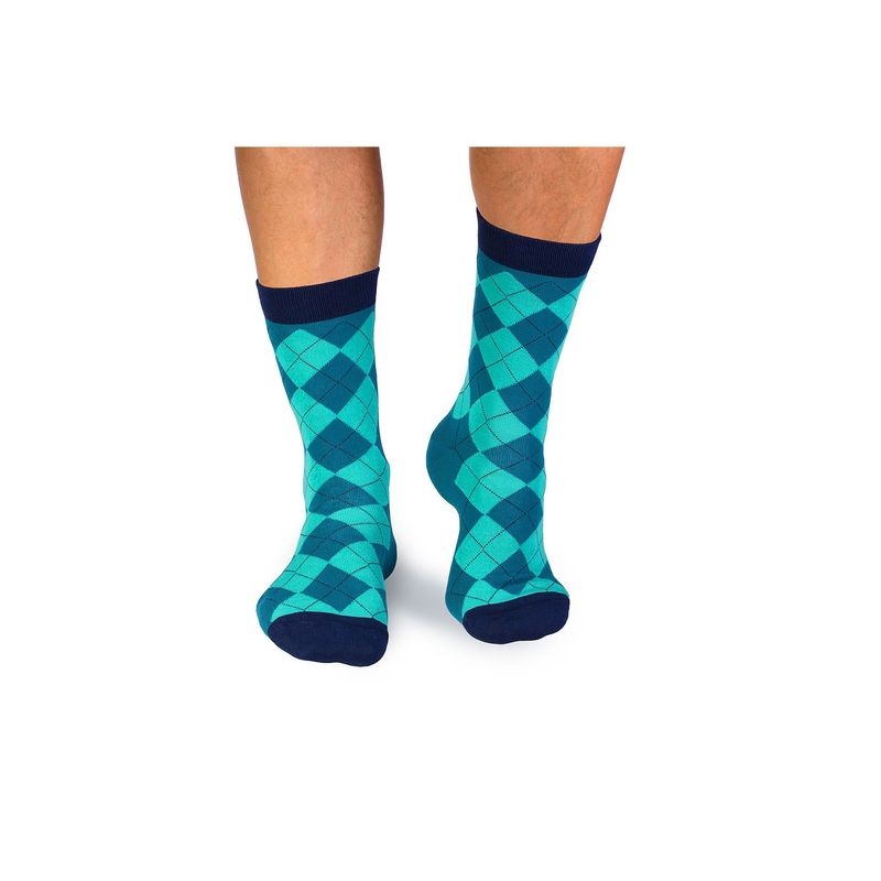 Fashion, accesorii si bijuterii - Femei - Lenjerie si pijamale femei - Sosete si ciorapi femei - Sosete bambus COMFORT FEET Argyle Petrol Turquise, 43-46 EU - Infinity.ro