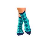 Fashion, accesorii si bijuterii - Femei - Lenjerie si pijamale femei - Sosete si ciorapi femei - Sosete bambus COMFORT FEET Argyle Petrol Turquise, 35-38 EU - Infinity.ro