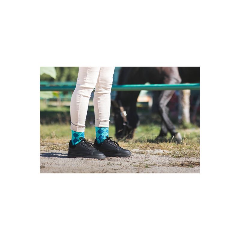 Fashion, accesorii si bijuterii - Femei - Lenjerie si pijamale femei - Sosete si ciorapi femei - Sosete bambus COMFORT FEET Argyle Petrol Turquise, 35-38 EU - Infinity.ro