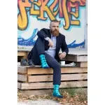 Fashion, accesorii si bijuterii - Femei - Lenjerie si pijamale femei - Sosete si ciorapi femei - Sosete bambus COMFORT FEET Argyle Petrol Turquise, 35-38 EU - Infinity.ro