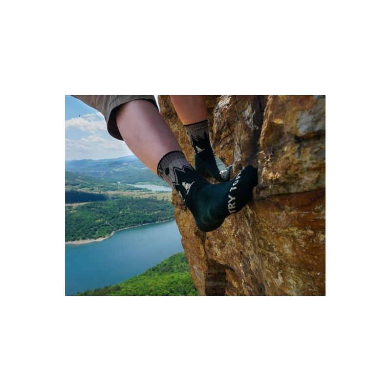 Fashion, accesorii si bijuterii - Femei - Lenjerie si pijamale femei - Sosete si ciorapi femei - Sosete de drumetie antibacteriene lana merino Dark Green, 39-42 EU - Infinity.ro