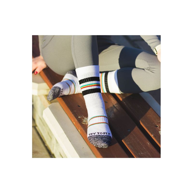 Fashion, accesorii si bijuterii - Femei - Lenjerie si pijamale femei - Sosete si ciorapi femei - Sosete bumbac Active Lifestyle Socks RINGS White Black, 39-42 EU - Infinity.ro