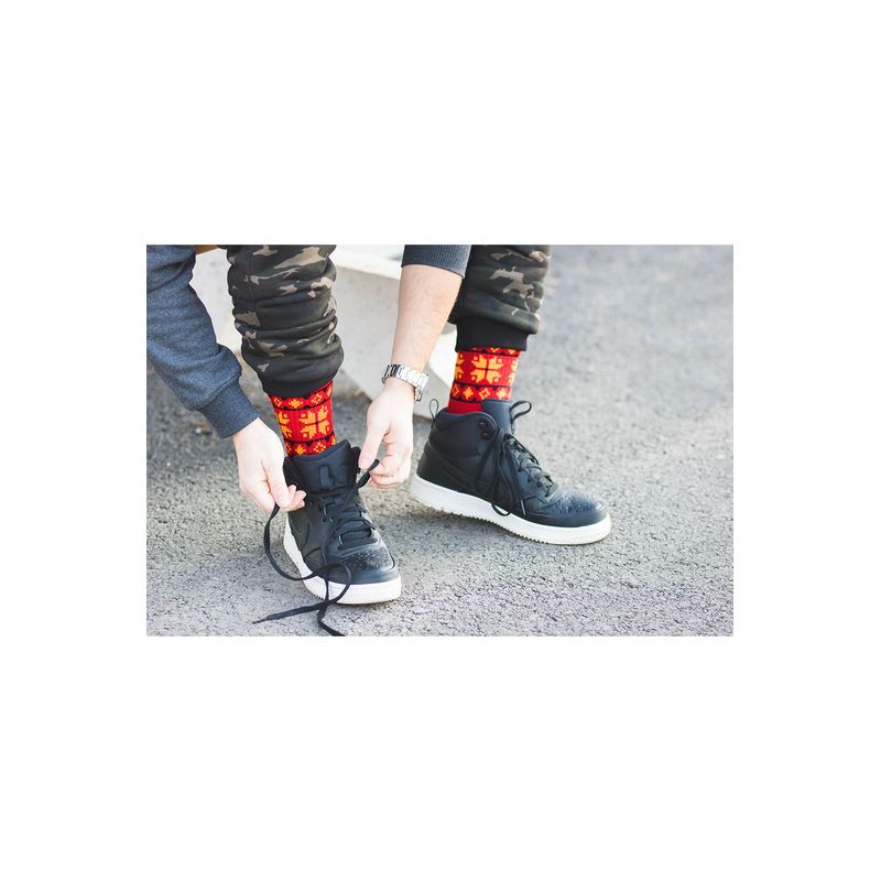 Fashion, accesorii si bijuterii - Femei - Lenjerie si pijamale femei - Sosete si ciorapi femei - Sosete bumbac Active Lifestyle Socks ETHNO Red, 35-38 EU - Infinity.ro