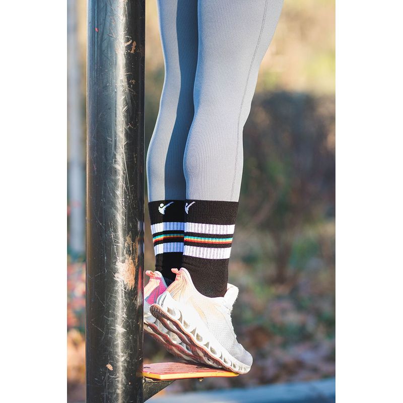 Fashion, accesorii si bijuterii - Femei - Lenjerie si pijamale femei - Sosete si ciorapi femei - Sosete bumbac Active Lifestyle Socks RINGS Black White, 39-42 EU - Infinity.ro