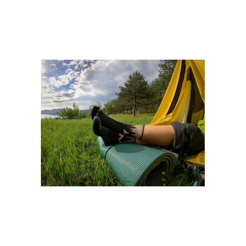 Fashion, accesorii si bijuterii - Femei - Lenjerie si pijamale femei - Sosete si ciorapi femei - Sosete de drumetie antibacteriene lana merino Dark Green, 39-42 EU - Infinity.ro