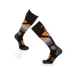 Fashion, accesorii si bijuterii - Femei - Lenjerie si pijamale femei - Sosete si ciorapi femei - Sosete schi 3/4 lungi antibacteriene lana merino Orange Gray, 39-42 EU - Infinity.ro