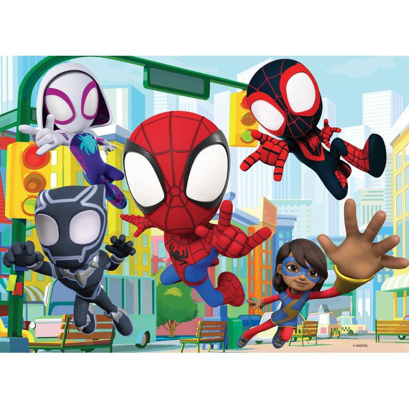 Jucarii, Copii si Bebe - Jucarii si jocuri - Jocuri si puzzle - Puzzle - Puzzle de colorat - Paienjenelul Marvel s™i prietenii lui uimitori (24 de piese) - Infinity.ro