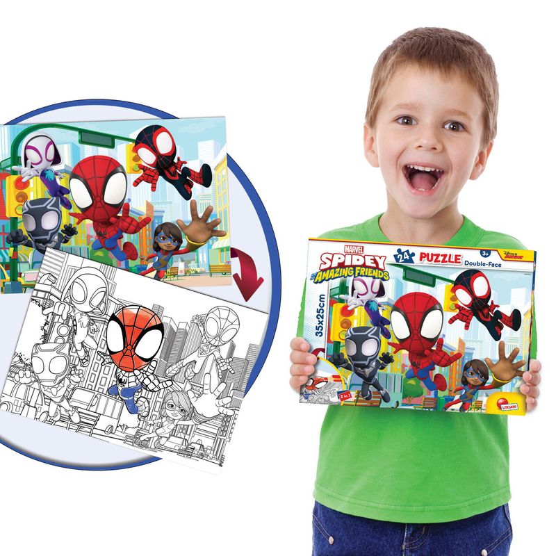 Jucarii, Copii si Bebe - Jucarii si jocuri - Jocuri si puzzle - Puzzle - Puzzle de colorat - Paienjenelul Marvel s™i prietenii lui uimitori (24 de piese) - Infinity.ro