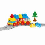 Jucarii, Copii si Bebe - Jucarii si jocuri - Seturi de constructie si cuburi - Seturi de constructie - Set de constructii cu trenulet - 36 piese - Infinity.ro