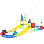Jucarii, Copii si Bebe - Jucarii si jocuri - Seturi de constructie si cuburi - Seturi de constructie - Set de constructie magnetic 3D - Circuit masinute (45 piese) - Infinity.ro