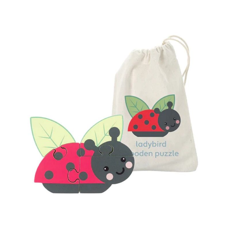 Jucarii, Copii si Bebe - Jucarii si jocuri - Jocuri si puzzle - Puzzle - Mini puzzle din lemn buburuza 3D, Orange Tree Toys - Infinity.ro