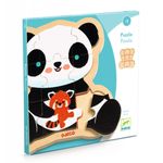 Jucarii, Copii si Bebe - Jucarii si jocuri - Jocuri si puzzle - Puzzle - Puzzle lemn Ursuletul Panda, Djeco - Infinity.ro