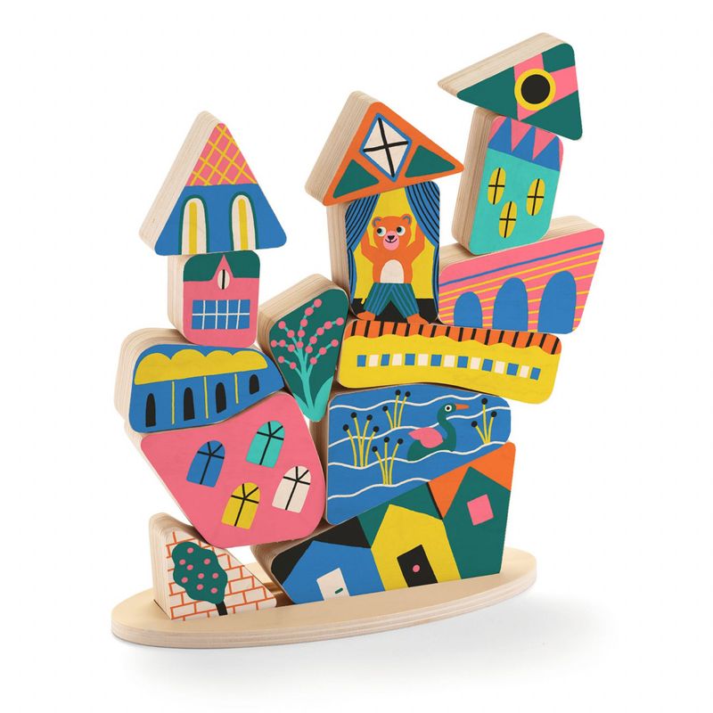 Jucarii, Copii si Bebe - Jucarii si jocuri - Seturi de constructie si cuburi - Seturi de constructie - Joc de constructie si echilibru Ze Stakaboom, Djeco - Infinity.ro