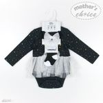 Fashion, accesorii si bijuterii - Copii - Imbracaminte copii - Treninguri si compleuri copii - Set cadou pentru fetite 3 piese My First New Year - marimea 6-9 luni - Infinity.ro