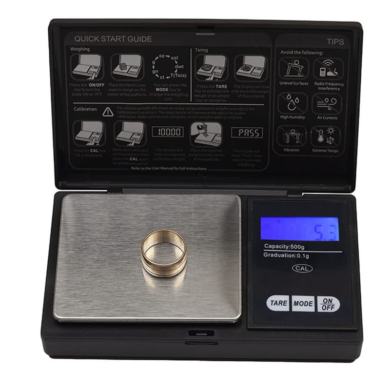 Casa si Gradina - Constructii - Depozitare, transport si protectie - Cantare electronice comerciale - Cantar digital de buzunar IdeallStore®, Special Weight, afisaj LCD, protectie plastic, 13 cm, 500g maxim, negru - Infinity.ro