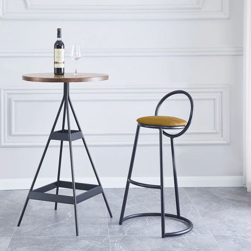 Casa si Gradina - Mobilier - Scaune si fotolii - Scaune - Set 2 scaune bar, Quasar & Co.®, tapitat, 50 x 40 x 93 cm, metal/catifea/burete, galben mustar - Infinity.ro