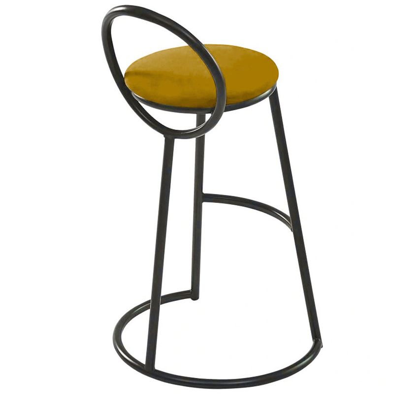 Casa si Gradina - Mobilier - Scaune si fotolii - Scaune - Set 2 scaune bar, Quasar & Co.®, tapitat, 50 x 40 x 93 cm, metal/catifea/burete, galben mustar - Infinity.ro