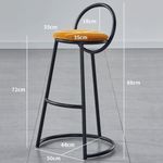 Casa si Gradina - Mobilier - Scaune si fotolii - Scaune - Set 2 scaune bar, Quasar & Co.®, tapitat, 50 x 40 x 93 cm, metal/catifea/burete, galben mustar - Infinity.ro
