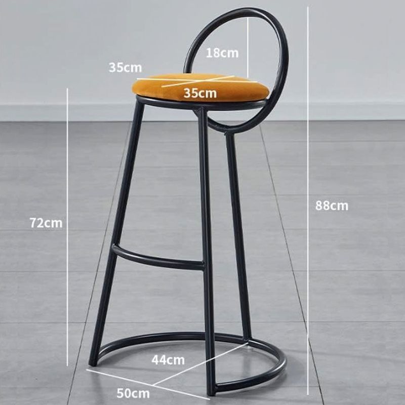 Casa si Gradina - Mobilier - Scaune si fotolii - Scaune - Set 2 scaune bar, Quasar & Co.®, tapitat, 50 x 40 x 93 cm, metal/catifea/burete, galben mustar - Infinity.ro