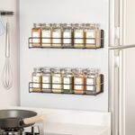 Casa si Gradina - Mobilier - Biblioteci si rafturi - Rafturi - Set 2 rafturi magnetice, Quasar & Co.®, pretabil condimente, 28,5x8,7x8 cm/29,7x10,5x8 cm, metal, negru - Infinity.ro