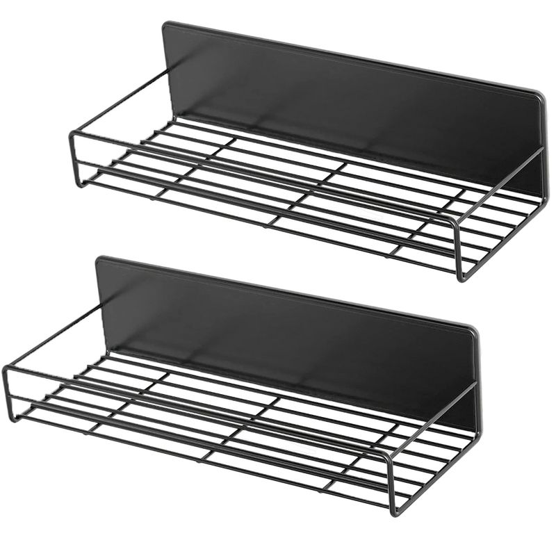 Casa si Gradina - Mobilier - Biblioteci si rafturi - Rafturi - Set 2 rafturi magnetice, Quasar & Co.®, pretabil condimente, 28,5x8,7x8 cm/29,7x10,5x8 cm, metal, negru - Infinity.ro