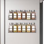 Casa si Gradina - Mobilier - Biblioteci si rafturi - Rafturi - Set 2 rafturi magnetice, Quasar & Co.®, pretabil condimente, 28,5x8,7x8 cm/29,7x10,5x8 cm, metal, negru - Infinity.ro