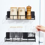 Casa si Gradina - Mobilier - Biblioteci si rafturi - Rafturi - Set 2 rafturi magnetice, Quasar & Co.®, pretabil condimente, 28,5x8,7x8 cm/29,7x10,5x8 cm, metal, negru - Infinity.ro