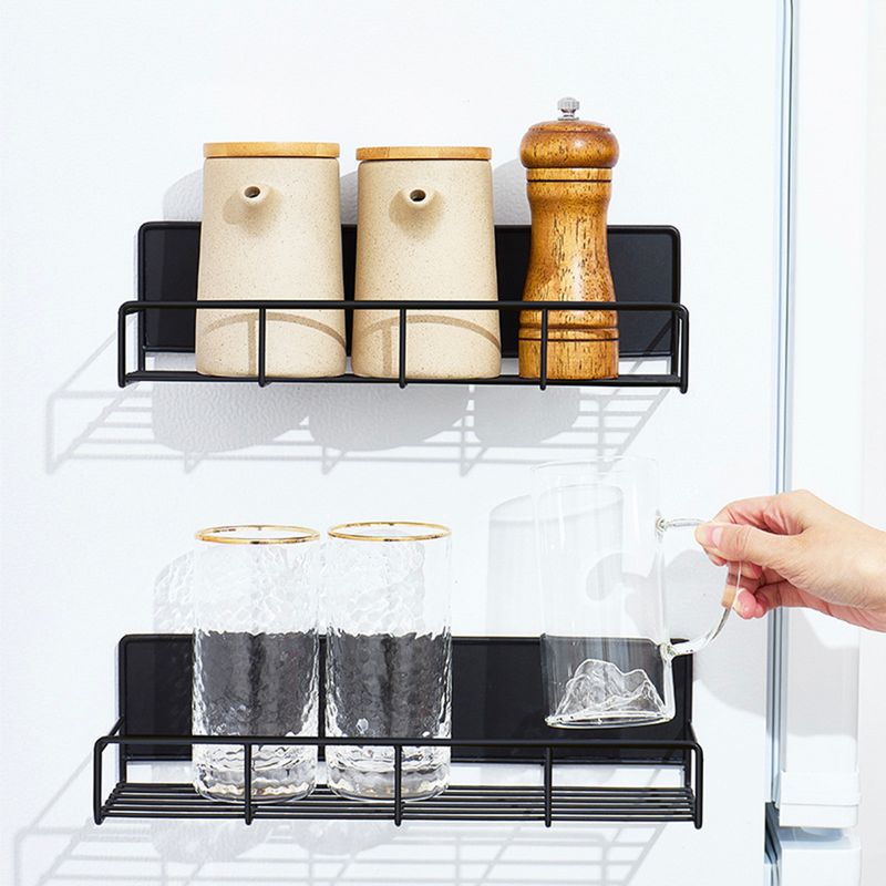 Casa si Gradina - Mobilier - Biblioteci si rafturi - Rafturi - Set 2 rafturi magnetice, Quasar & Co.®, pretabil condimente, 28,5x8,7x8 cm/29,7x10,5x8 cm, metal, negru - Infinity.ro