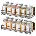 Casa si Gradina - Mobilier - Biblioteci si rafturi - Rafturi - Set 2 rafturi magnetice, Quasar & Co.®, pretabil condimente, 28,5x8,7x8 cm/29,7x10,5x8 cm, metal, negru - Infinity.ro