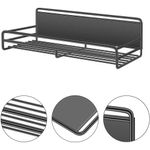Casa si Gradina - Mobilier - Biblioteci si rafturi - Rafturi - Set 2 rafturi magnetice, Quasar & Co.®, 5 carlige, pretabil condimente, 28,5x8x7 cm/29x9x7,5 cm, metal, negru - Infinity.ro