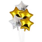Casa si Gradina - Decoratiuni - Decoratiuni petrecere - Baloane - Buchet 10 baloane folie stele, Baby Shower  , Stars Magic,18 inch - Infinity.ro