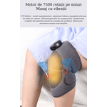 Ingrijire personala si Cosmetice - Sanatate si wellness - Articole wellness - Aparate si dispozitive de masaj - Aparat de masaj inteligent cu compresa fierbinte pentru genunchi, umeri si cot, Port de incarcare Type-C, Portabil, Gri - Infinity.ro