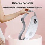 Ingrijire personala si Cosmetice - Sanatate si wellness - Articole wellness - Aparate si dispozitive de masaj - Centura abdominala pentru incalzire, masaj, anti dureri menstruale si lombare, Portabil, Acumulator 1800 mAh, Roz - Infinity.ro