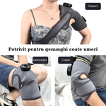 Ingrijire personala si Cosmetice - Sanatate si wellness - Articole wellness - Aparate si dispozitive de masaj - Aparat de masaj inteligent cu compresa fierbinte pentru genunchi, umeri si cot, Port de incarcare Type-C, Portabil, Gri - Infinity.ro