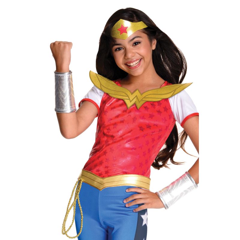 Jucarii, Copii si Bebe - Jucarii si jocuri - Jucarii de rol - Masti si costume copii - Costum Wonder Woman clasic pentru fete L 8-10 ani - Infinity.ro