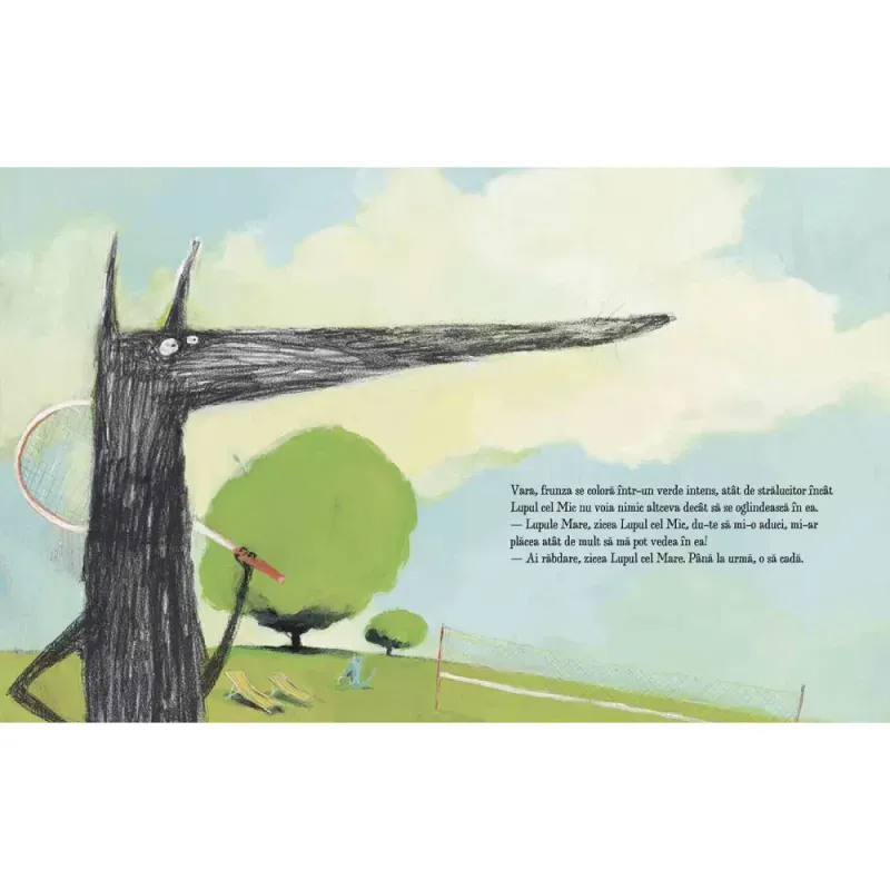 Carti si Birotica - Carti - Carti pentru copii - Basme si povesti - Lupul cel mare si lupul cel mic. Frunza care nu voia sa cada - Nadine Brun-Cosme - Infinity.ro