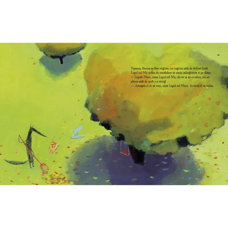 Carti si Birotica - Carti - Carti pentru copii - Basme si povesti - Lupul cel mare si lupul cel mic. Frunza care nu voia sa cada - Nadine Brun-Cosme - Infinity.ro